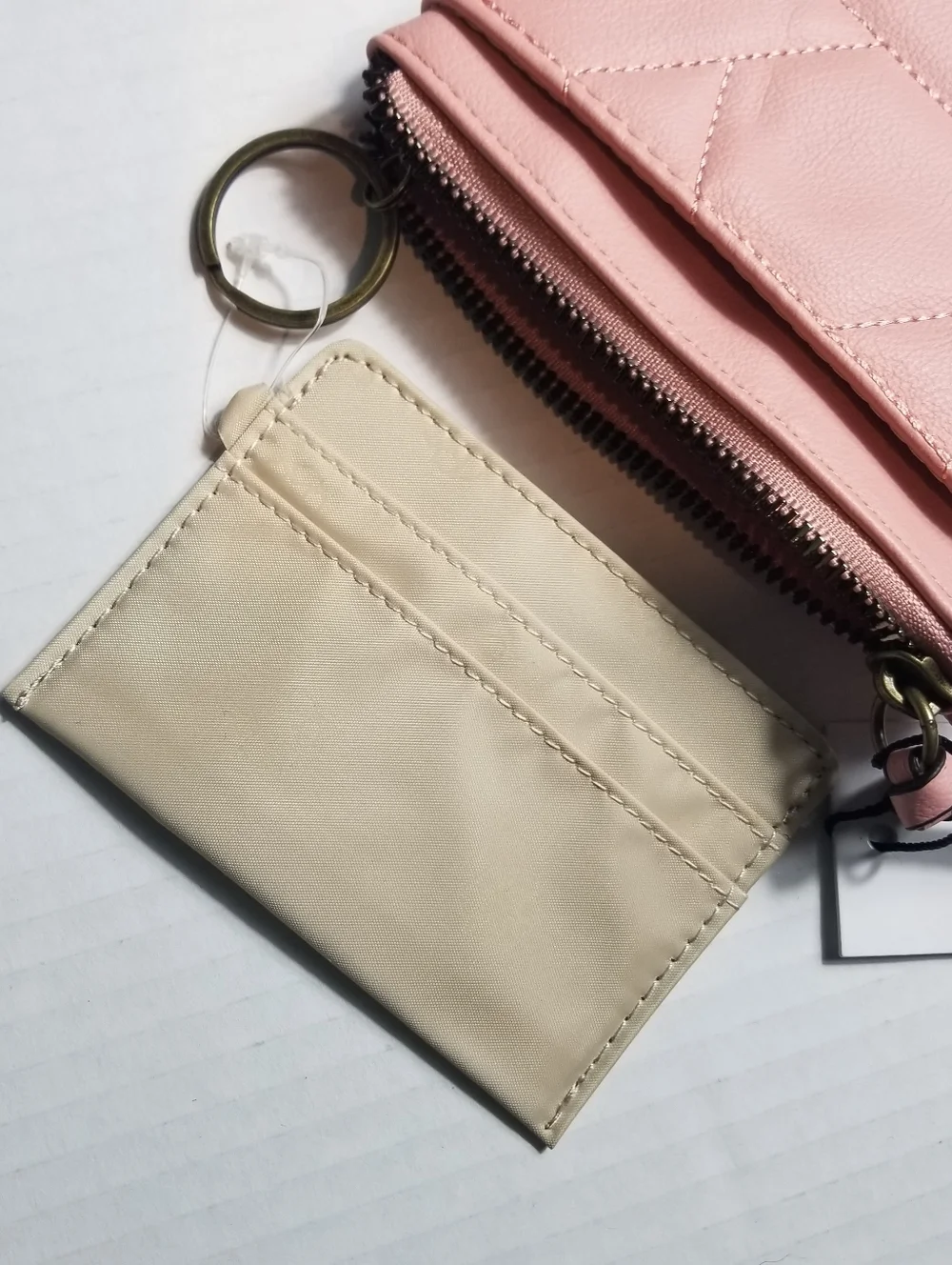 NWT SONOMA PUFFED PINK ZIPPER SMALL WALLET